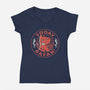 Today Satan-Womens-V-Neck-Tee-tobefonseca