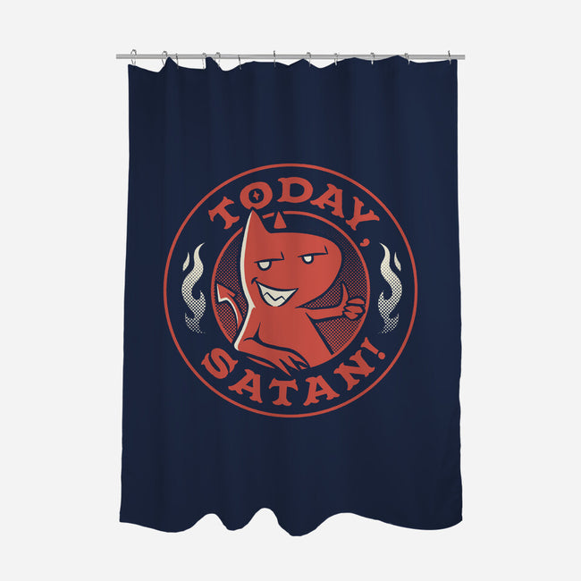 Today Satan-None-Polyester-Shower Curtain-tobefonseca