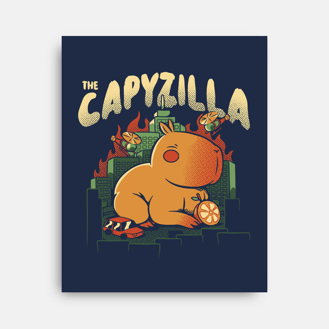 Capyzilla Kawaii Monster-None-Stretched-Canvas-tobefonseca