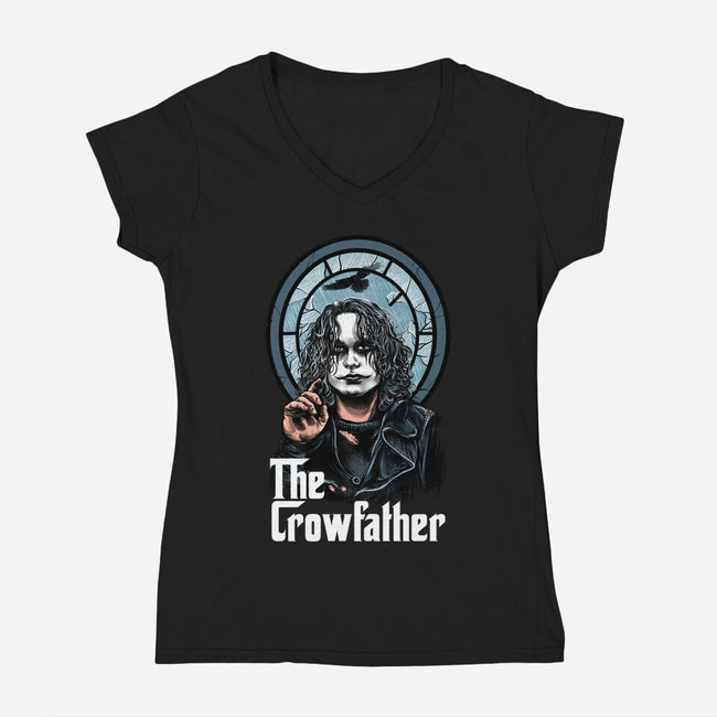 The Crowfather-Womens-V-Neck-Tee-zascanauta