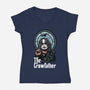 The Crowfather-Womens-V-Neck-Tee-zascanauta