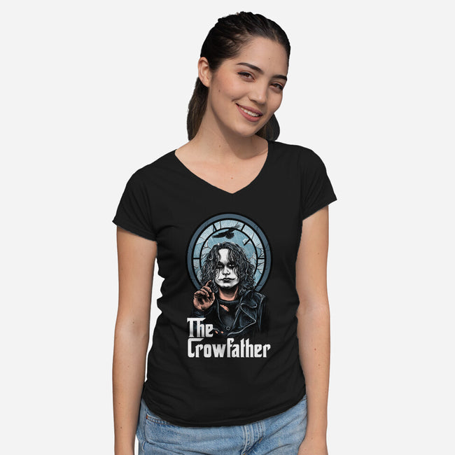 The Crowfather-Womens-V-Neck-Tee-zascanauta