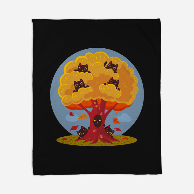 Kitty Tree-None-Fleece-Blanket-erion_designs