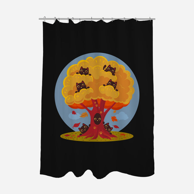 Kitty Tree-None-Polyester-Shower Curtain-erion_designs