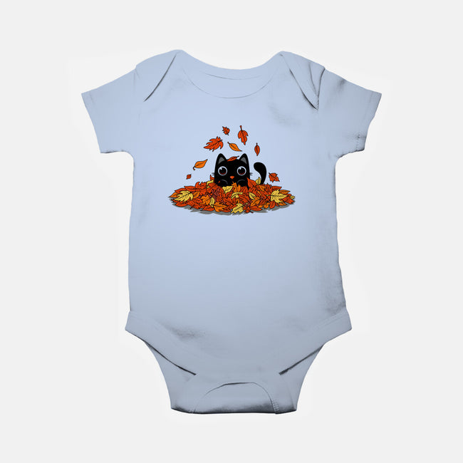 Kitty Leaves-Baby-Basic-Onesie-erion_designs