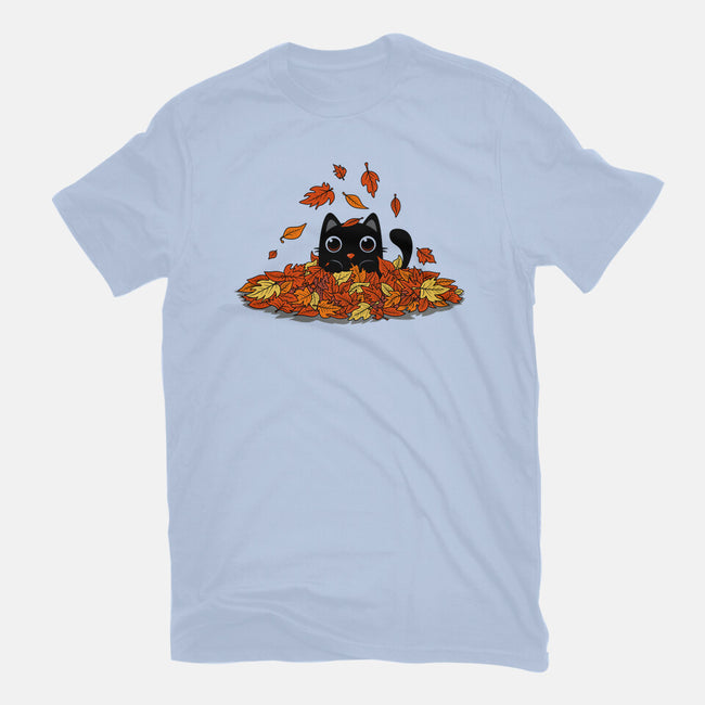 Kitty Leaves-Unisex-Basic-Tee-erion_designs