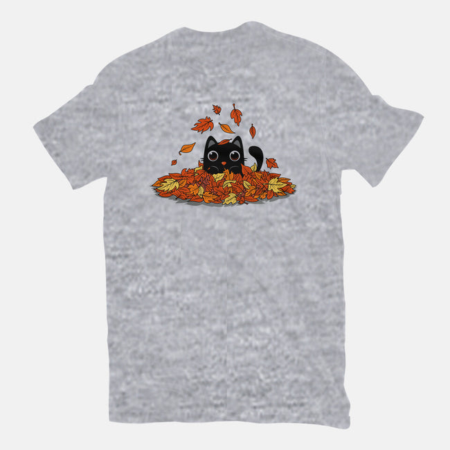 Kitty Leaves-Womens-Basic-Tee-erion_designs