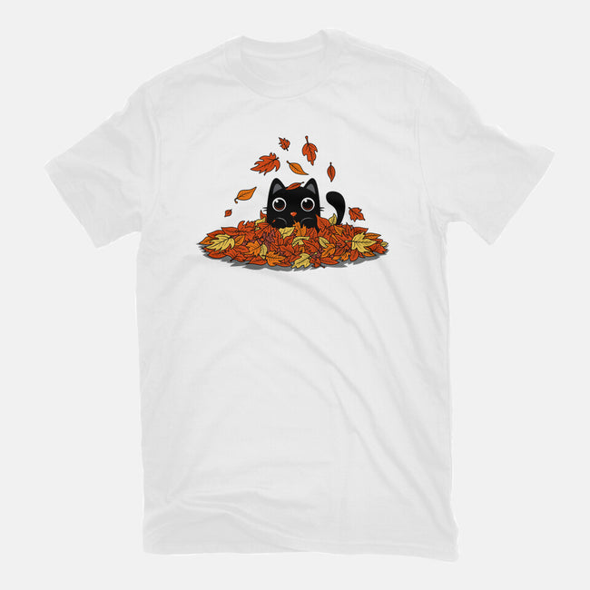 Kitty Leaves-Unisex-Basic-Tee-erion_designs