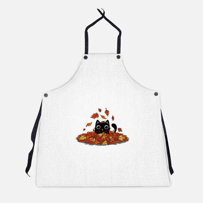 Kitty Leaves-Unisex-Kitchen-Apron-erion_designs