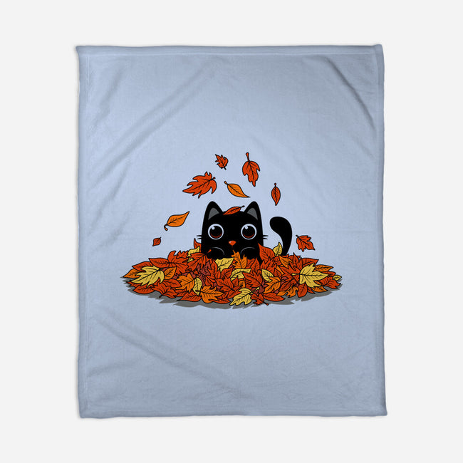 Kitty Leaves-None-Fleece-Blanket-erion_designs