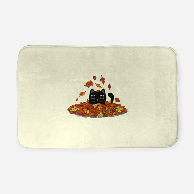 Kitty Leaves-None-Memory Foam-Bath Mat-erion_designs