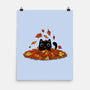 Kitty Leaves-None-Matte-Poster-erion_designs