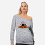 Kitty Leaves-Womens-Off Shoulder-Sweatshirt-erion_designs