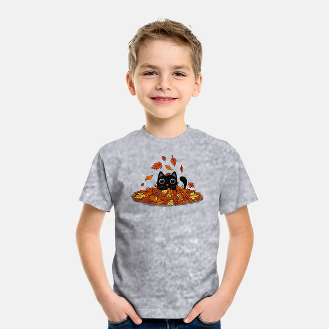 Kitty Leaves-Youth-Basic-Tee-erion_designs