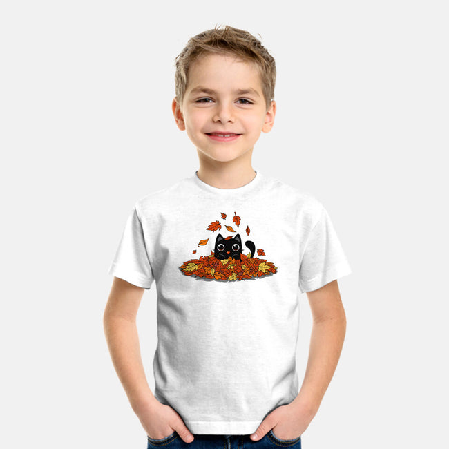 Kitty Leaves-Youth-Basic-Tee-erion_designs