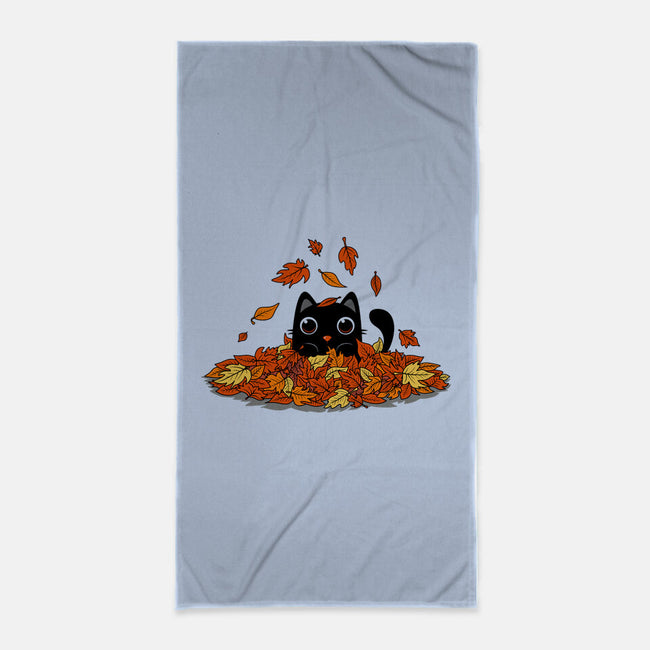 Kitty Leaves-None-Beach-Towel-erion_designs