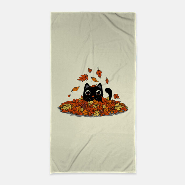 Kitty Leaves-None-Beach-Towel-erion_designs