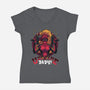 Uzi Time Baby-Womens-V-Neck-Tee-Cattoc_C