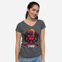 Uzi Time Baby-Womens-V-Neck-Tee-Cattoc_C