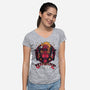 Uzi Time Baby-Womens-V-Neck-Tee-Cattoc_C