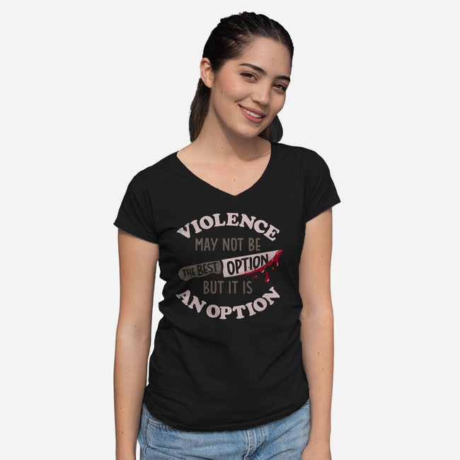 It Is An Option-Womens-V-Neck-Tee-koalastudio