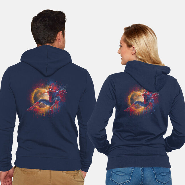 Painting The Spiderverse-Unisex-Zip-Up-Sweatshirt-zascanauta