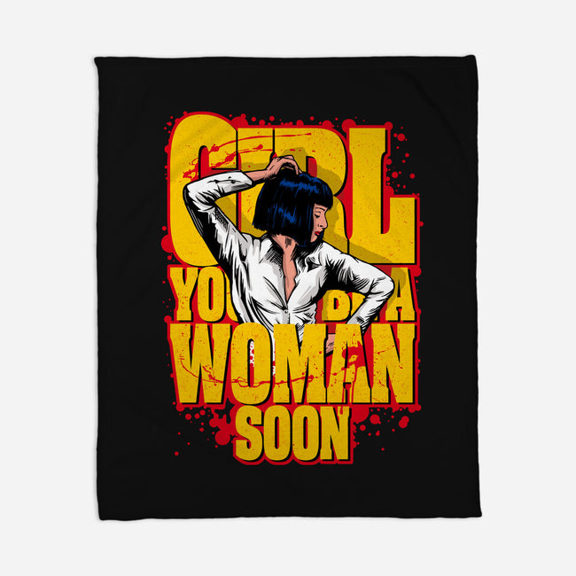 Pulp Girl-None-Fleece-Blanket-CappO