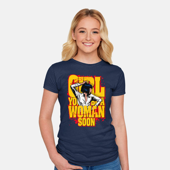 Pulp Girl-Womens-Fitted-Tee-CappO