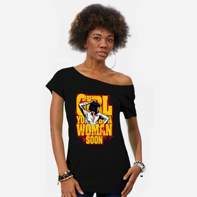 Pulp Girl-Womens-Off Shoulder-Tee-CappO