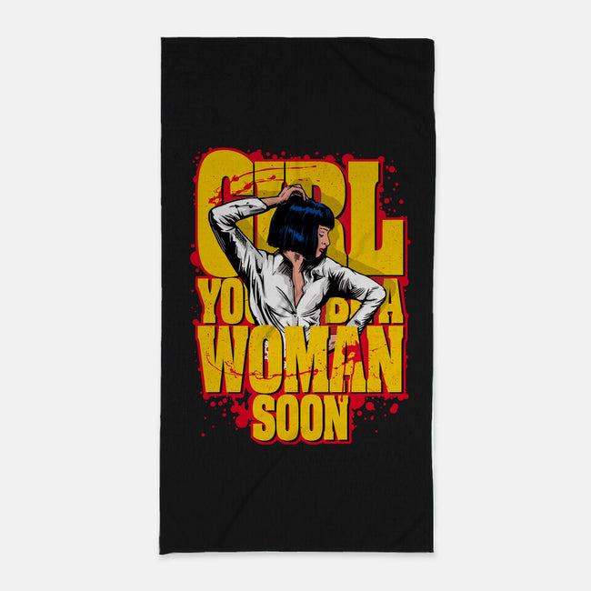 Pulp Girl-None-Beach-Towel-CappO