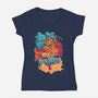 Dragon Fury-Womens-V-Neck-Tee-ricolaa