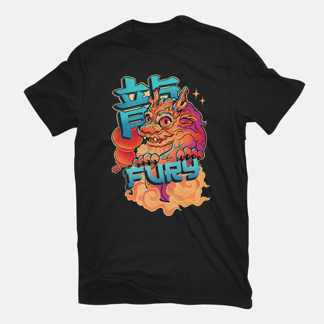 Dragon Fury-Womens-Fitted-Tee-ricolaa