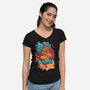 Dragon Fury-Womens-V-Neck-Tee-ricolaa