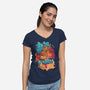 Dragon Fury-Womens-V-Neck-Tee-ricolaa