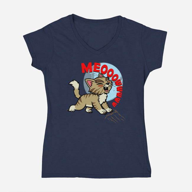 Werecat-Womens-V-Neck-Tee-Boggs Nicolas