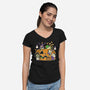 Halloween Is Coming-Womens-V-Neck-Tee-naomori