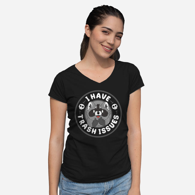 I Have Trash Issue-Womens-V-Neck-Tee-Tri haryadi