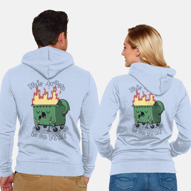 Is On Fire-Unisex-Zip-Up-Sweatshirt-Claudia