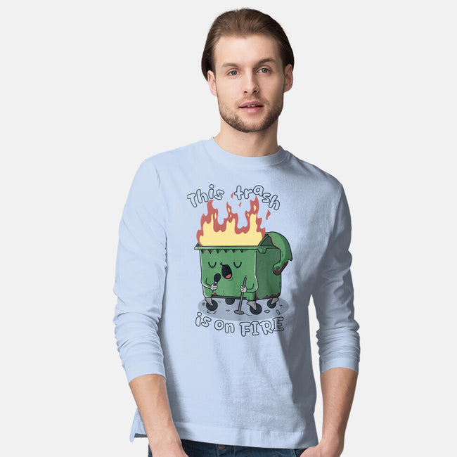 Is On Fire-Mens-Long Sleeved-Tee-Claudia