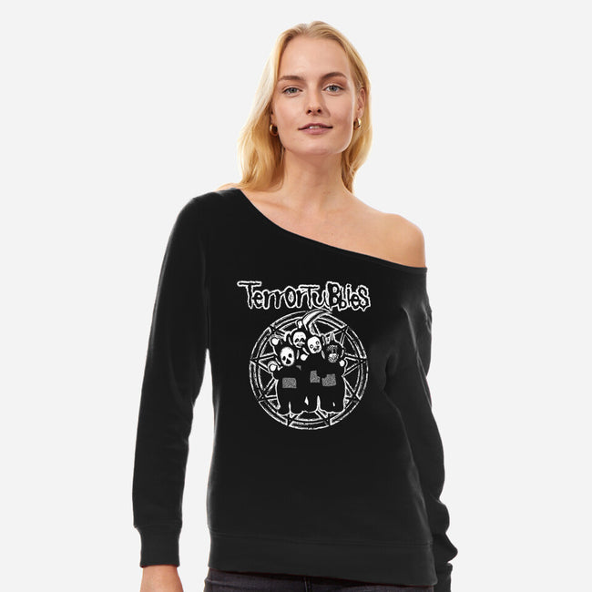 Terrortubbies-Womens-Off Shoulder-Sweatshirt-dalethesk8er