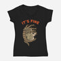 It's Fine-Womens-V-Neck-Tee-Melonseta