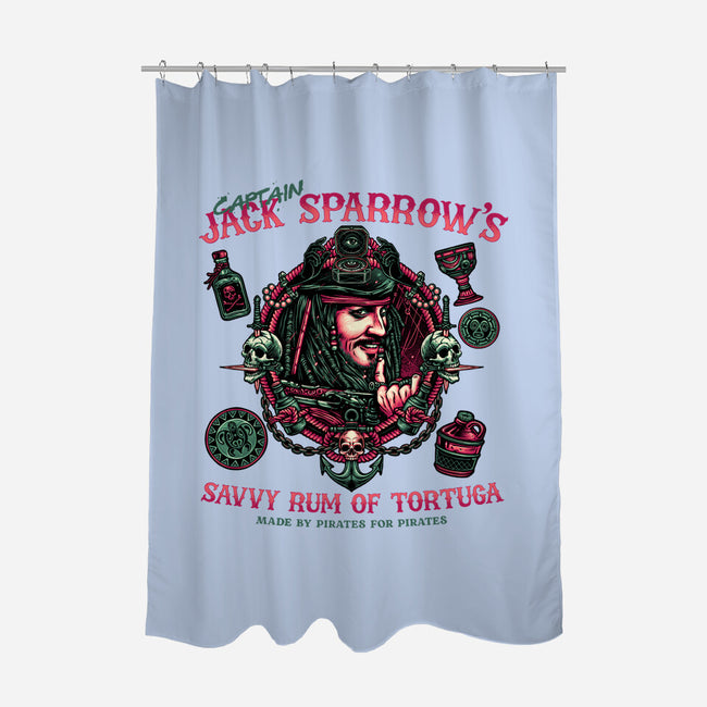 Savvy Rum-None-Polyester-Shower Curtain-glitchygorilla