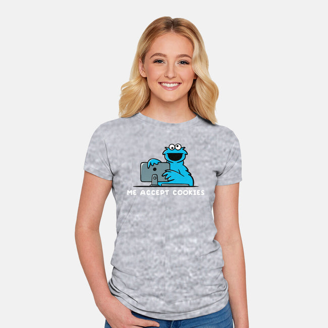 Me Accept Cookies-Womens-Fitted-Tee-damglynn