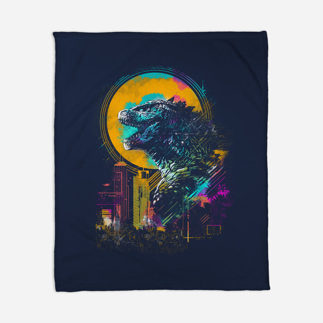 The Mighty Kaiju-None-Fleece-Blanket-kharmazero