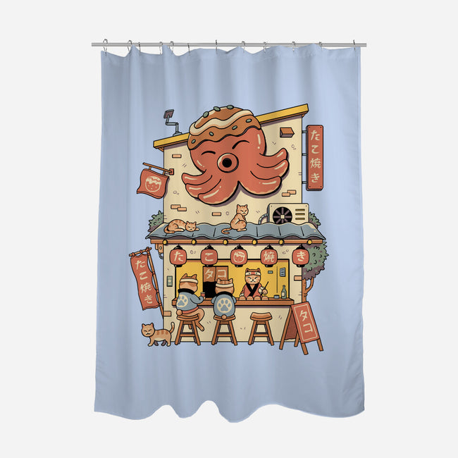 Takoyaki House-None-Polyester-Shower Curtain-vp021