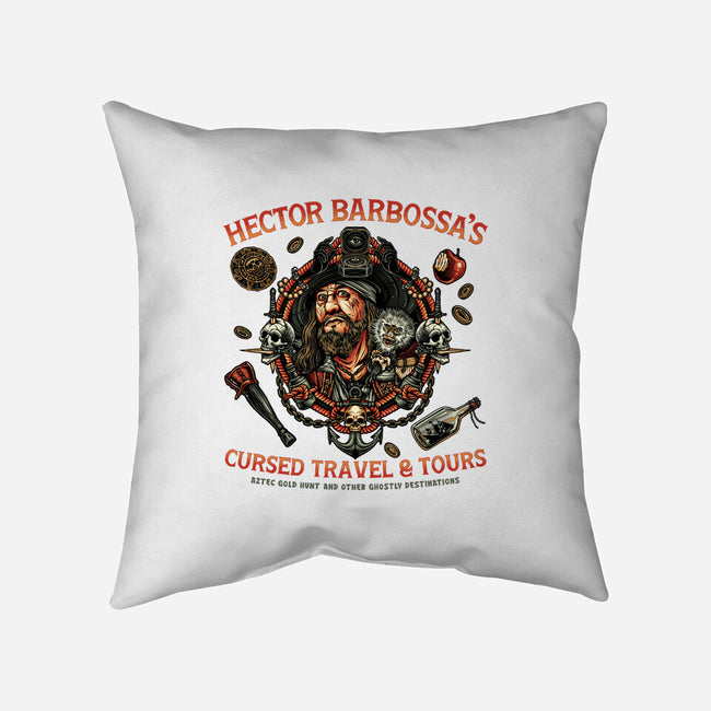 Cursed Travel And Tours-None-Removable Cover-Throw Pillow-glitchygorilla