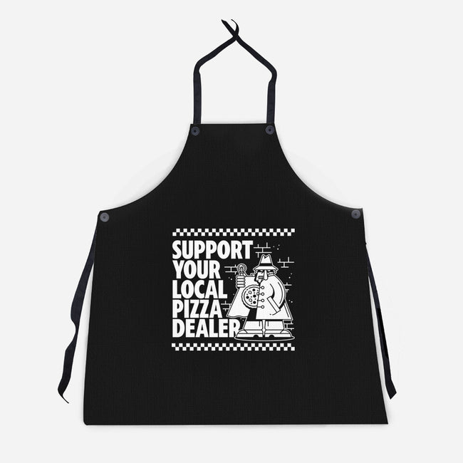 Support Your Local Pizza Dealer-Unisex-Kitchen-Apron-demonigote