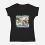 Hoth Painting-Womens-V-Neck-Tee-zascanauta