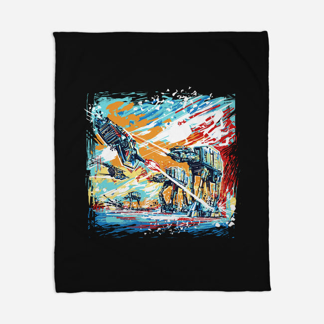 Hoth Painting-None-Fleece-Blanket-zascanauta