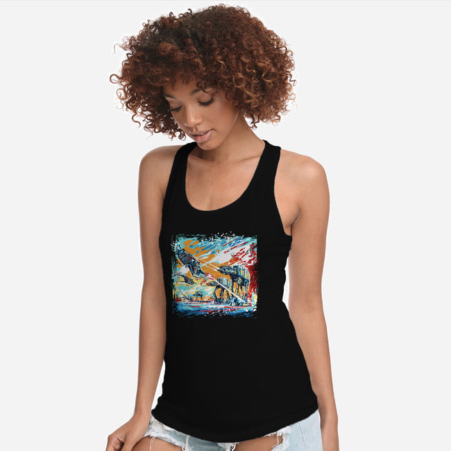 Hoth Painting-Womens-Racerback-Tank-zascanauta